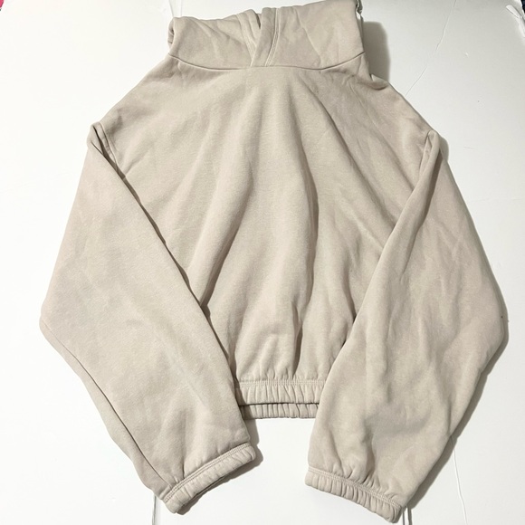 Zara | Beige Neutral Pullover Sweatshirt Hoodie - Picture 2 of 4